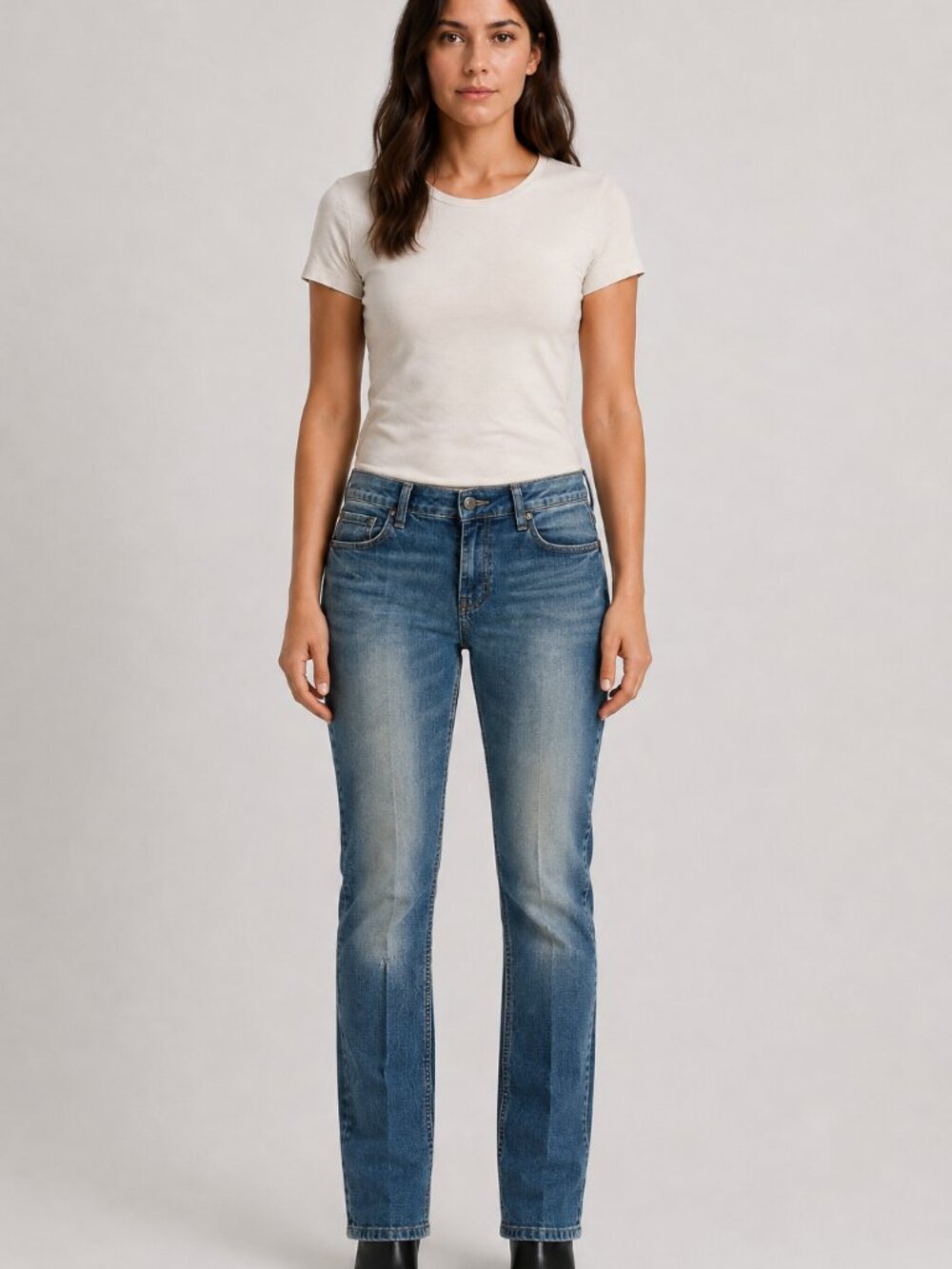 Bongo Y2K Embroidered Jeans Women's Size 7 Medium Wash Straight Leg